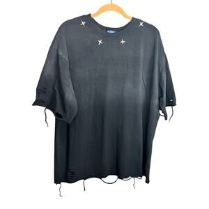 JK PTWSO 90s Faded Thrashed Distressed T Shirt XL Retro Streetwear Grunge Stars